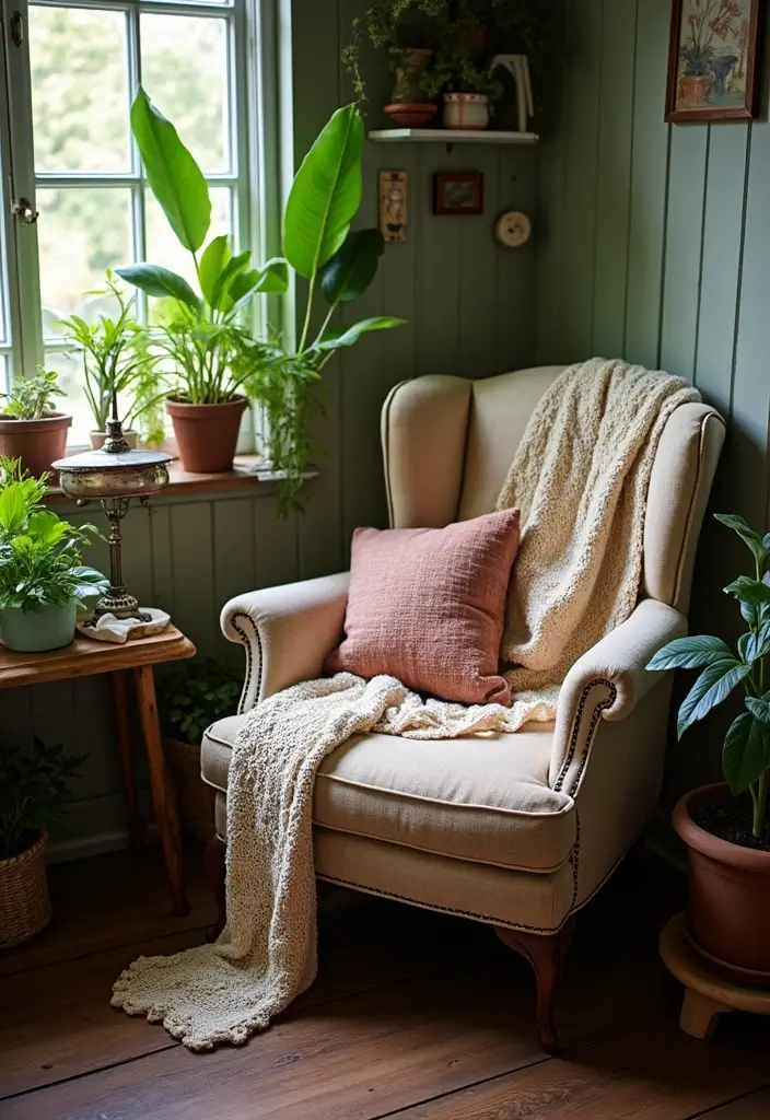 25 Vintage Aesthetic Room Ideas You’ll Want to Copy - 1. Cozy Corner Nook