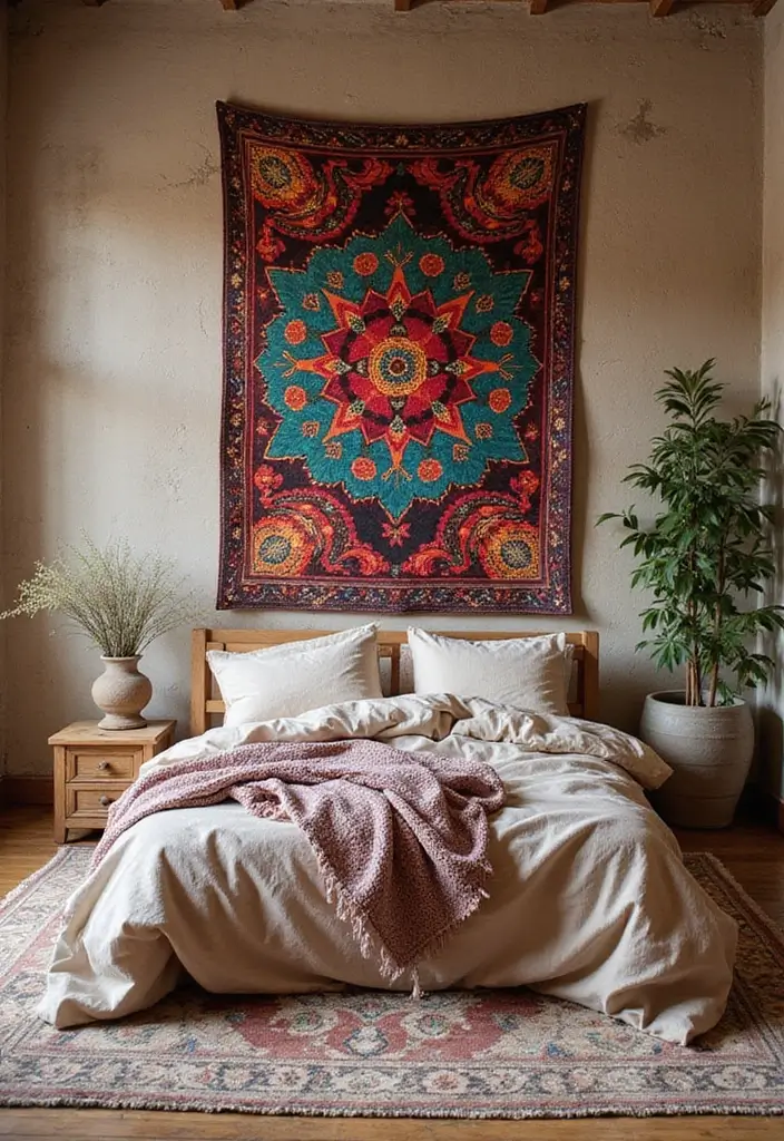 25 Vintage Aesthetic Room Ideas You’ll Want to Copy - 7. Bohemian Tapestries