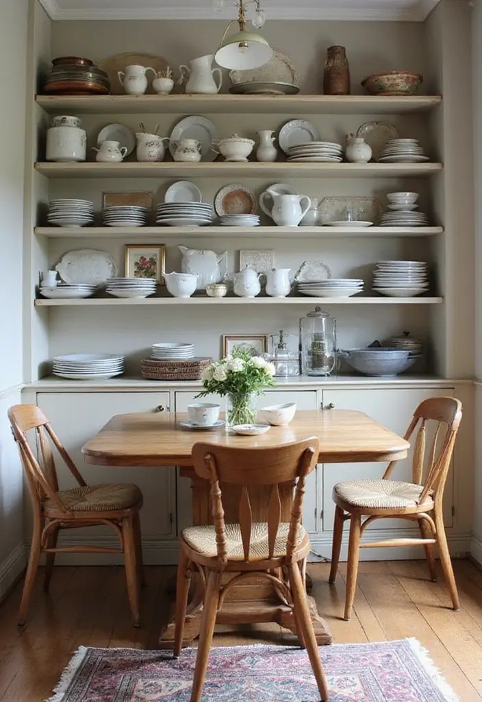 25 Vintage Apartment Decor Ideas to Maximize Small Spaces 15 25 Vintage Apartment Decor Ideas to Maximize Small Spaces - 15. Vintage Tableware Displays