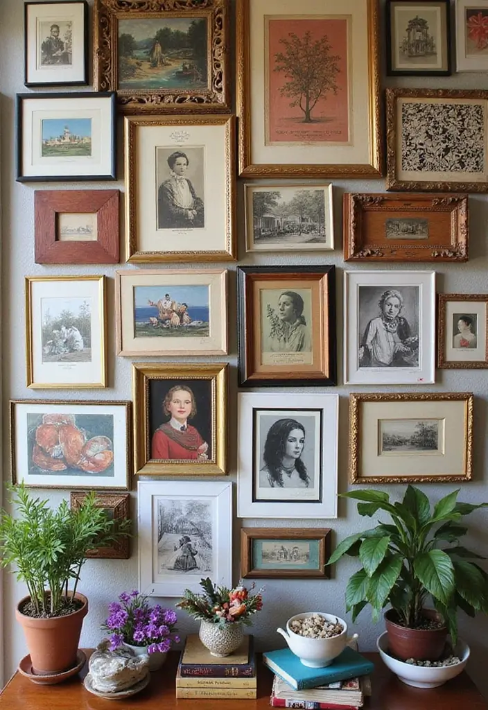 25 Vintage Apartment Decor Ideas to Maximize Small Spaces 2 25 Vintage Apartment Decor Ideas to Maximize Small Spaces - 2. Eclectic Gallery Wall