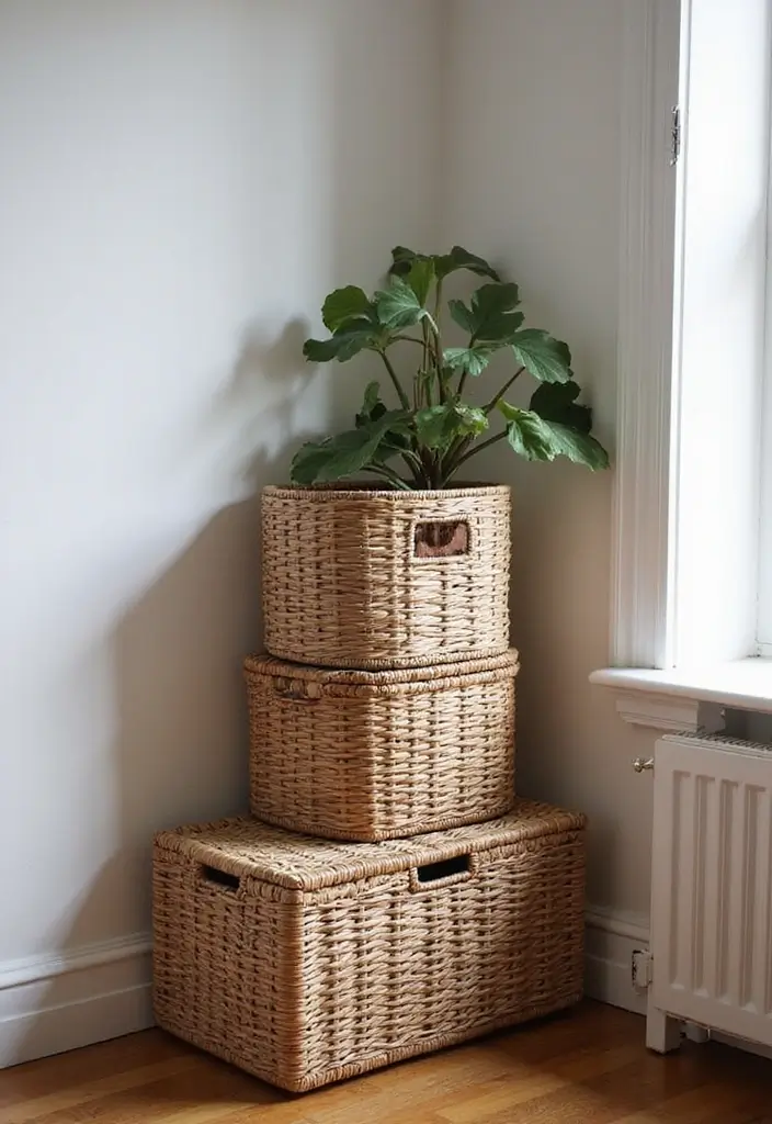 25 Vintage Apartment Decor Ideas to Maximize Small Spaces 20 25 Vintage Apartment Decor Ideas to Maximize Small Spaces - 20. Vintage Inspired Baskets for Storage