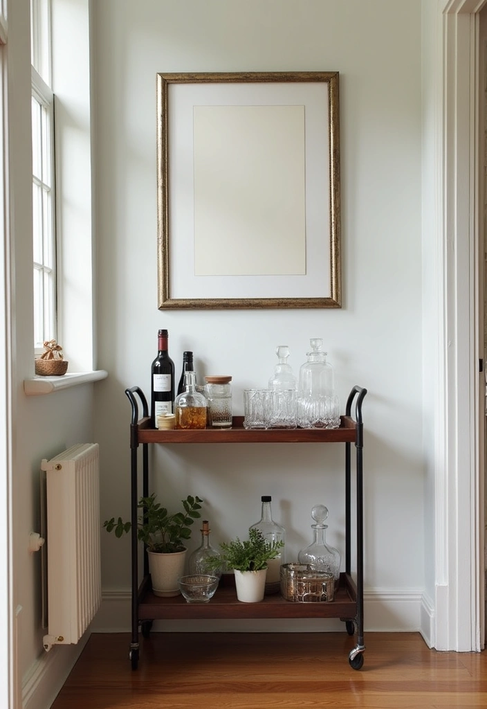 25 Vintage Apartment Decor Ideas to Maximize Small Spaces 22 25 Vintage Apartment Decor Ideas to Maximize Small Spaces - 22. Vintage Bar Cart