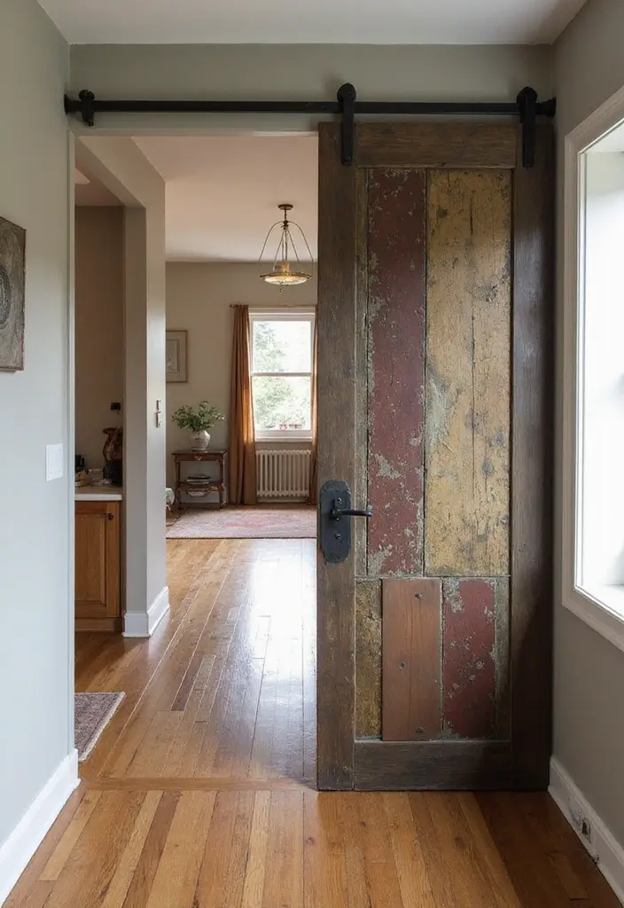 25 Vintage Apartment Decor Ideas to Maximize Small Spaces 24 25 Vintage Apartment Decor Ideas to Maximize Small Spaces - 24. Vintage Sliding Doors