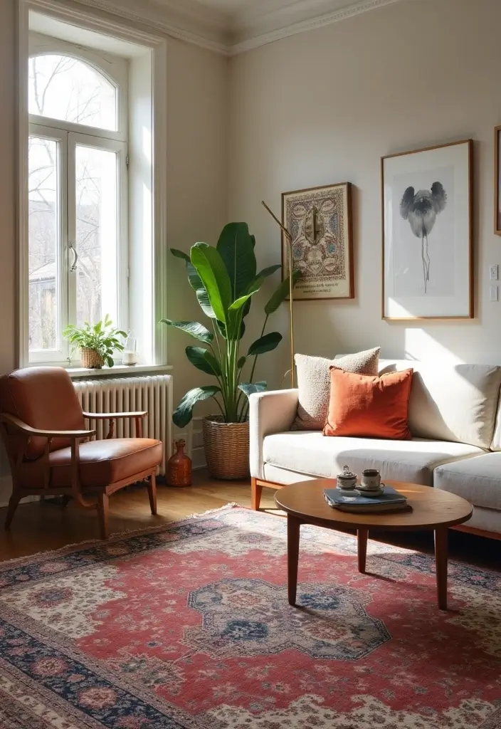25 Vintage Apartment Decor Ideas to Maximize Small Spaces 4 25 Vintage Apartment Decor Ideas to Maximize Small Spaces - 4. Vintage Rugs