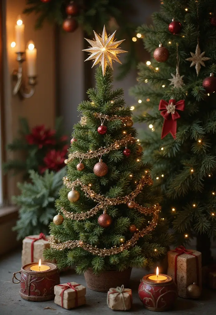 25 Vintage Christmas Tree Ideas That Spark Holiday Magic 10 25 Vintage Christmas Tree Ideas That Spark Holiday Magic - 10. Vintage Star Toppers