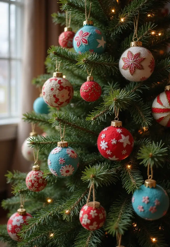 25 Vintage Christmas Tree Ideas That Spark Holiday Magic 12 25 Vintage Christmas Tree Ideas That Spark Holiday Magic - 12. Felt and Fabric Ornaments