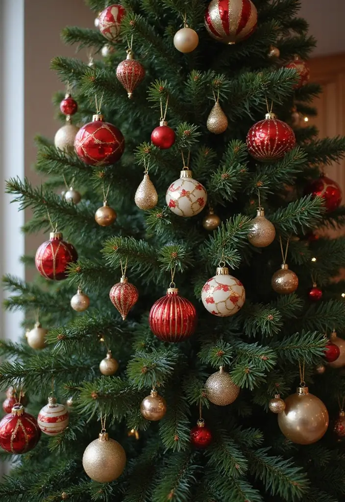 25 Vintage Christmas Tree Ideas That Spark Holiday Magic 14 25 Vintage Christmas Tree Ideas That Spark Holiday Magic - 14. Geometric Shapes
