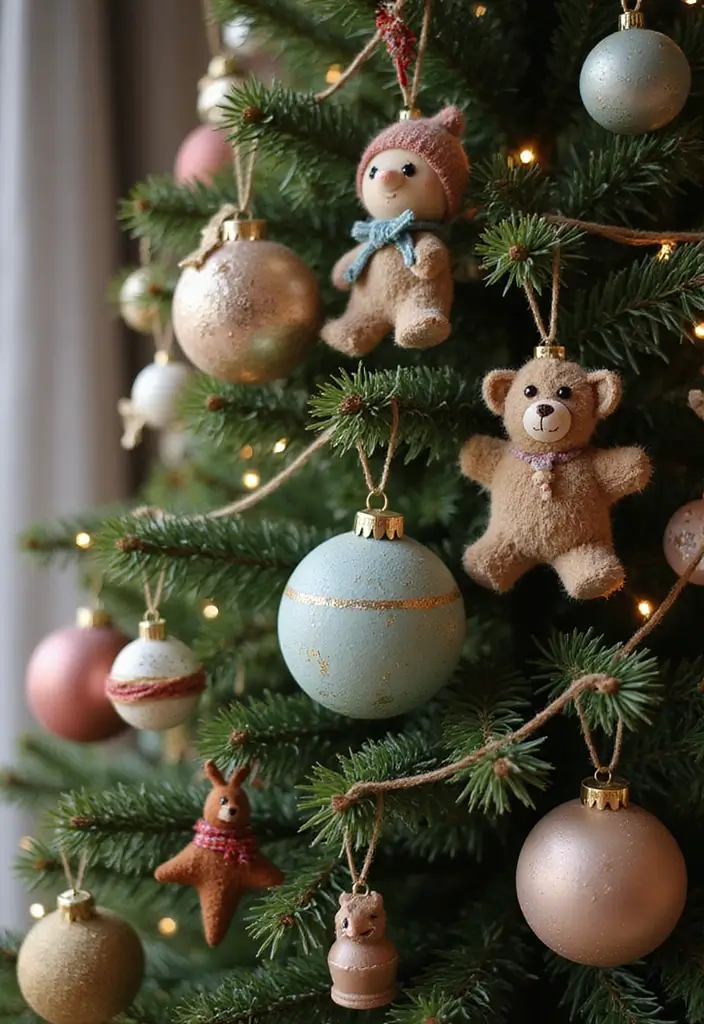 25 Vintage Christmas Tree Ideas That Spark Holiday Magic 15 25 Vintage Christmas Tree Ideas That Spark Holiday Magic - 15. Crafty DIY Styles