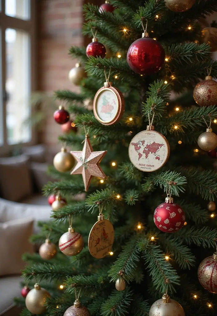 25 Vintage Christmas Tree Ideas That Spark Holiday Magic 18 25 Vintage Christmas Tree Ideas That Spark Holiday Magic - 18. Vintage Travel Ornaments