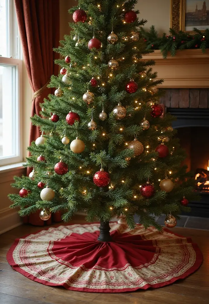 25 Vintage Christmas Tree Ideas That Spark Holiday Magic 25 25 Vintage Christmas Tree Ideas That Spark Holiday Magic - 25. Festive Tree Skirts
