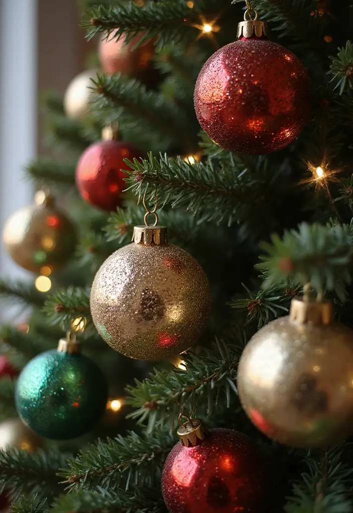 25 Vintage Christmas Tree Ideas That Spark Holiday Magic 5 25 Vintage Christmas Tree Ideas That Spark Holiday Magic - 5. Retro Glass Ornaments
