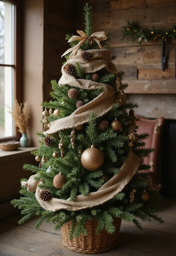 25 Vintage Christmas Tree Ideas That Spark Holiday Magic 7 25 Vintage Christmas Tree Ideas That Spark Holiday Magic - 7. Rustic Vintage Charm