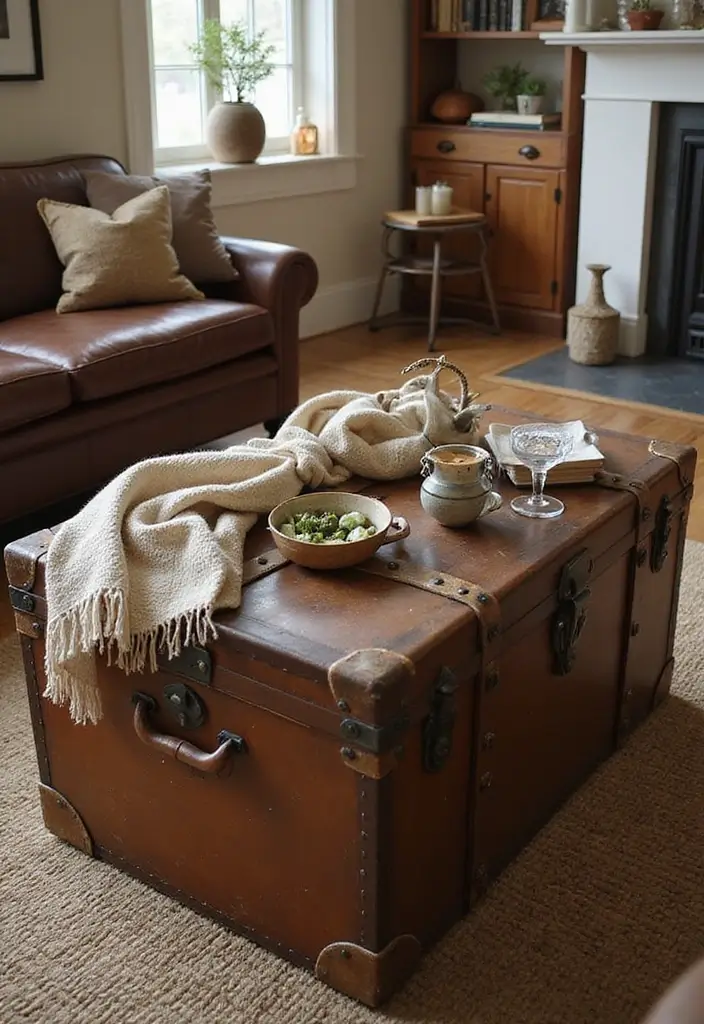 25 Vintage Decoracion Ideas for a Timeless Home 14 25 Vintage Decoracion Ideas for a Timeless Home - 14. Classic Vintage Trunks