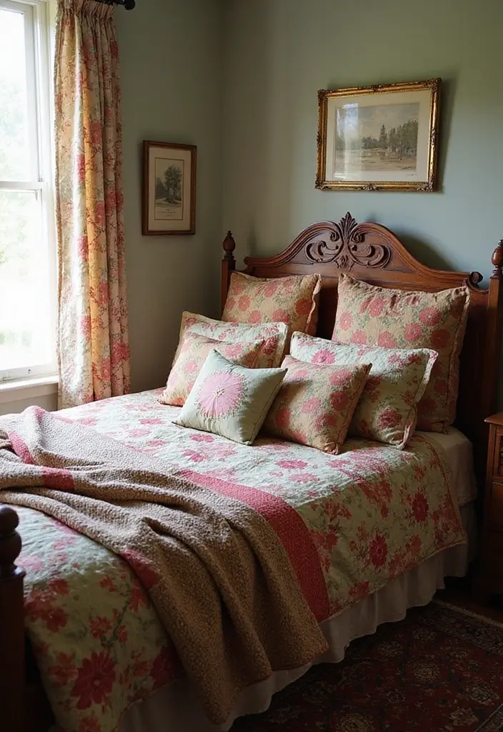 25 Vintage Decoracion Ideas for a Timeless Home 19 25 Vintage Decoracion Ideas for a Timeless Home - 19. Vintage Bedding