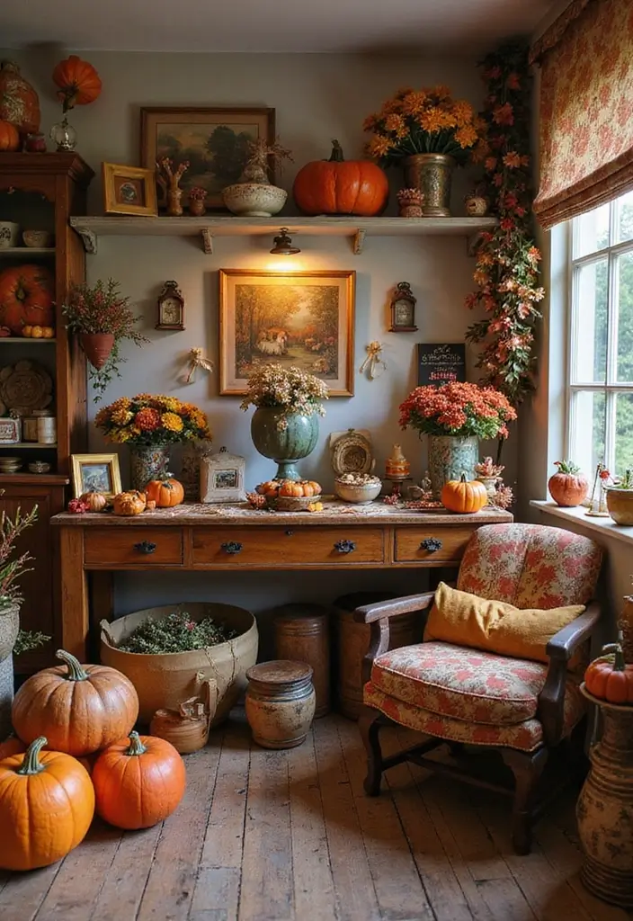25 Vintage Decoracion Ideas for a Timeless Home 22 25 Vintage Decoracion Ideas for a Timeless Home - 22. Vintage Seasonal Decor