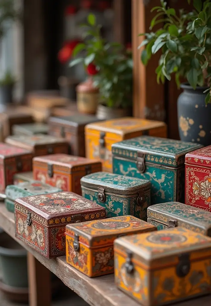 25 Vintage Decoracion Ideas for a Timeless Home 23 25 Vintage Decoracion Ideas for a Timeless Home - 23. Vintage Decorative Boxes