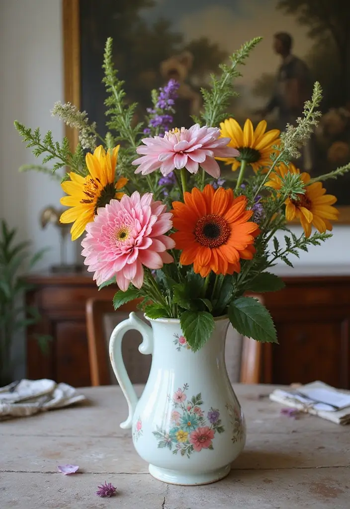 25 Vintage Decoracion Ideas for a Timeless Home 24 25 Vintage Decoracion Ideas for a Timeless Home - 24. Vintage Floral Arrangements