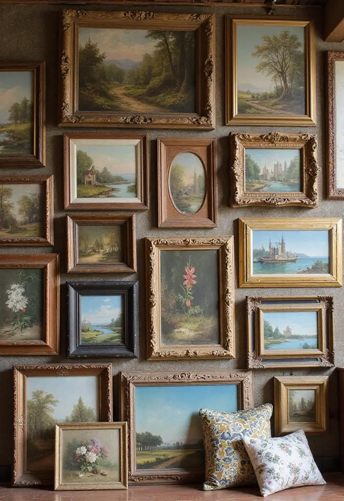 25 Vintage Decoracion Ideas for a Timeless Home 3 25 Vintage Decoracion Ideas for a Timeless Home - 3. Antique Wall Art