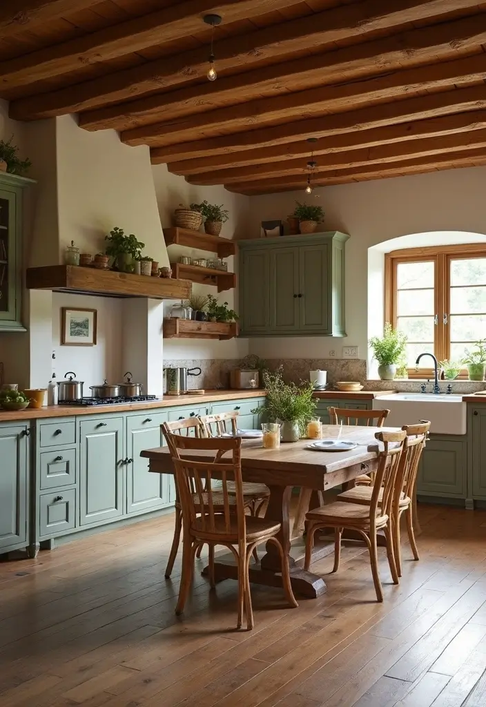 25 Vintage Küche Ideen voller Charakter und Stil 5 25 Vintage Küche Ideen voller Charakter und Stil - 5. Landhausstil-Küchenmöbel für eine entspannte Atmosphäre