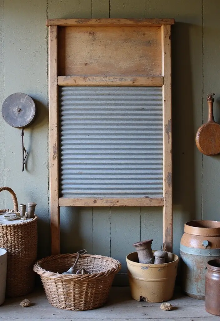 25 Vintage Laundry Room Decor Ideas Full of Charm 1 25 Vintage Laundry Room Decor Ideas Full of Charm - 1. Vintage Washboards
