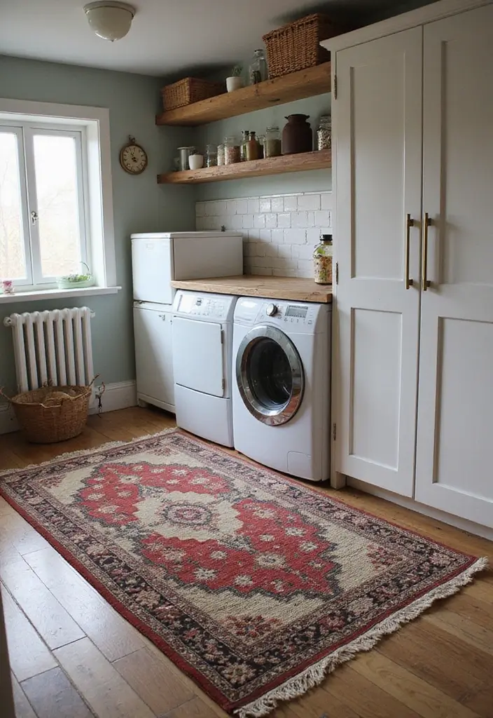 25 Vintage Laundry Room Decor Ideas Full of Charm 15 25 Vintage Laundry Room Decor Ideas Full of Charm - 15. Vintage Rugs