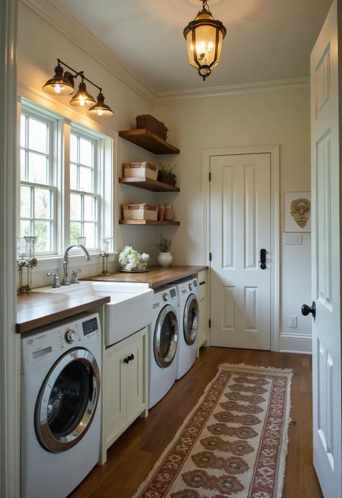 25 Vintage Laundry Room Decor Ideas Full of Charm 19 25 Vintage Laundry Room Decor Ideas Full of Charm - 19. Reclaimed Fixtures