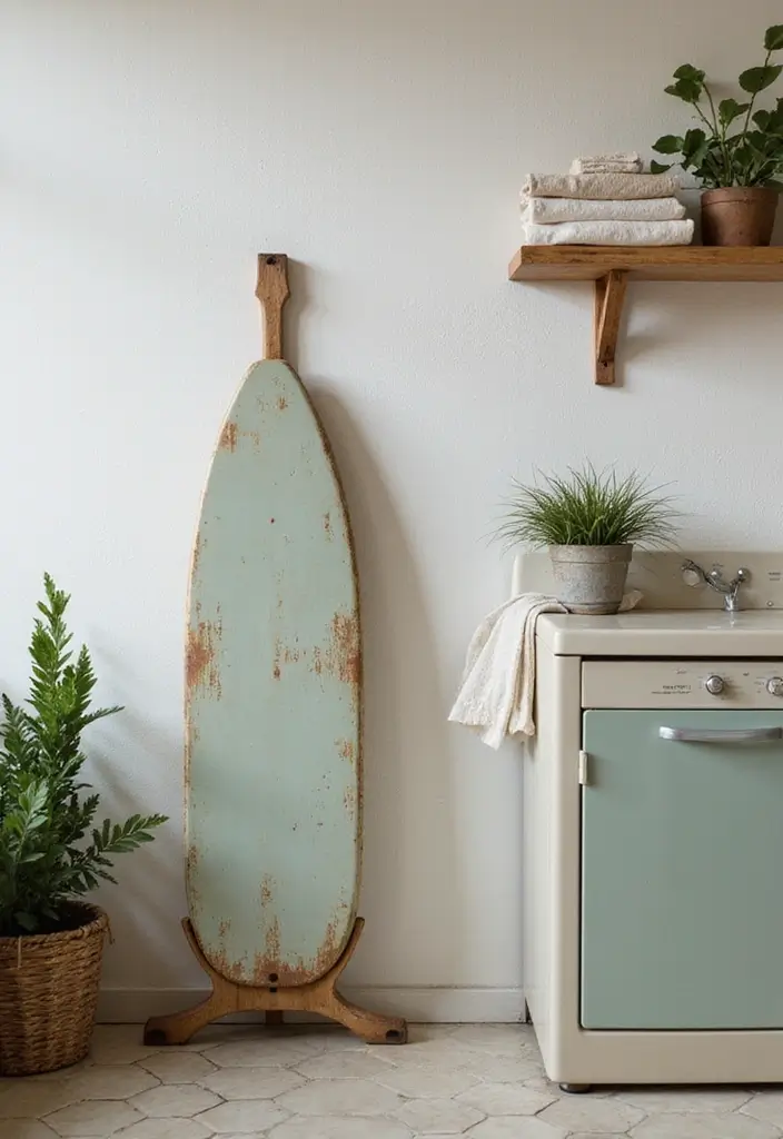 25 Vintage Laundry Room Decor Ideas Full of Charm 3 25 Vintage Laundry Room Decor Ideas Full of Charm - 3. Retro Ironing Boards