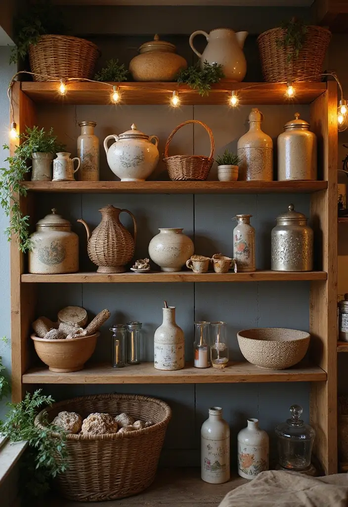 25 Vintage Laundry Room Decor Ideas Full of Charm 4 25 Vintage Laundry Room Decor Ideas Full of Charm - 4. Rustic Shelving
