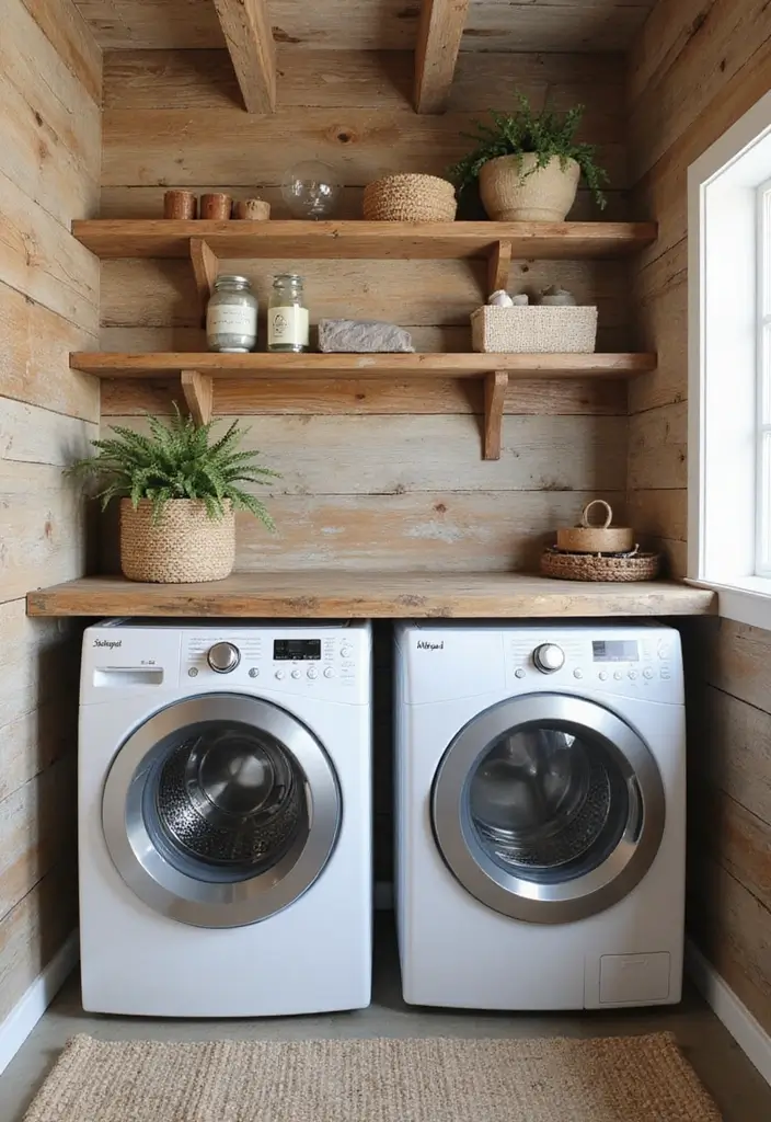 25 Vintage Laundry Room Decor Ideas Full of Charm 8 25 Vintage Laundry Room Decor Ideas Full of Charm - 8. Reclaimed Wood Accents