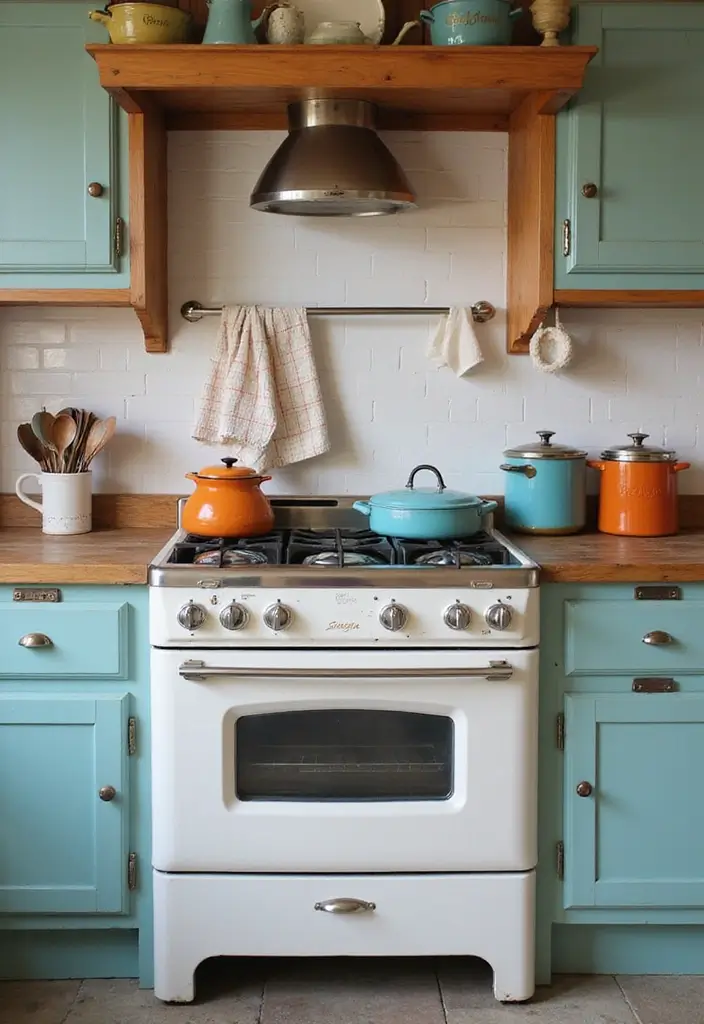 25 Vintage Stoves Ideas That Bring Retro Character Home 1 25 Vintage Stoves Ideas That Bring Retro Character Home - 1. Classic White Enamel Stove