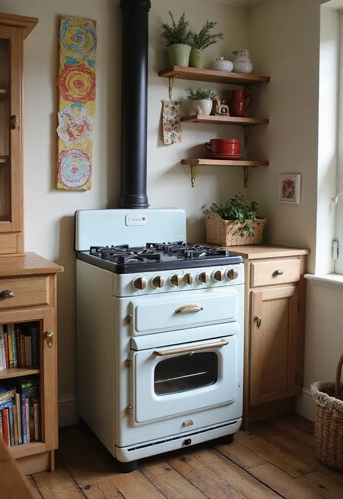 25 Vintage Stoves Ideas That Bring Retro Character Home 12 25 Vintage Stoves Ideas That Bring Retro Character Home - 12. Compact Vintage Stoves