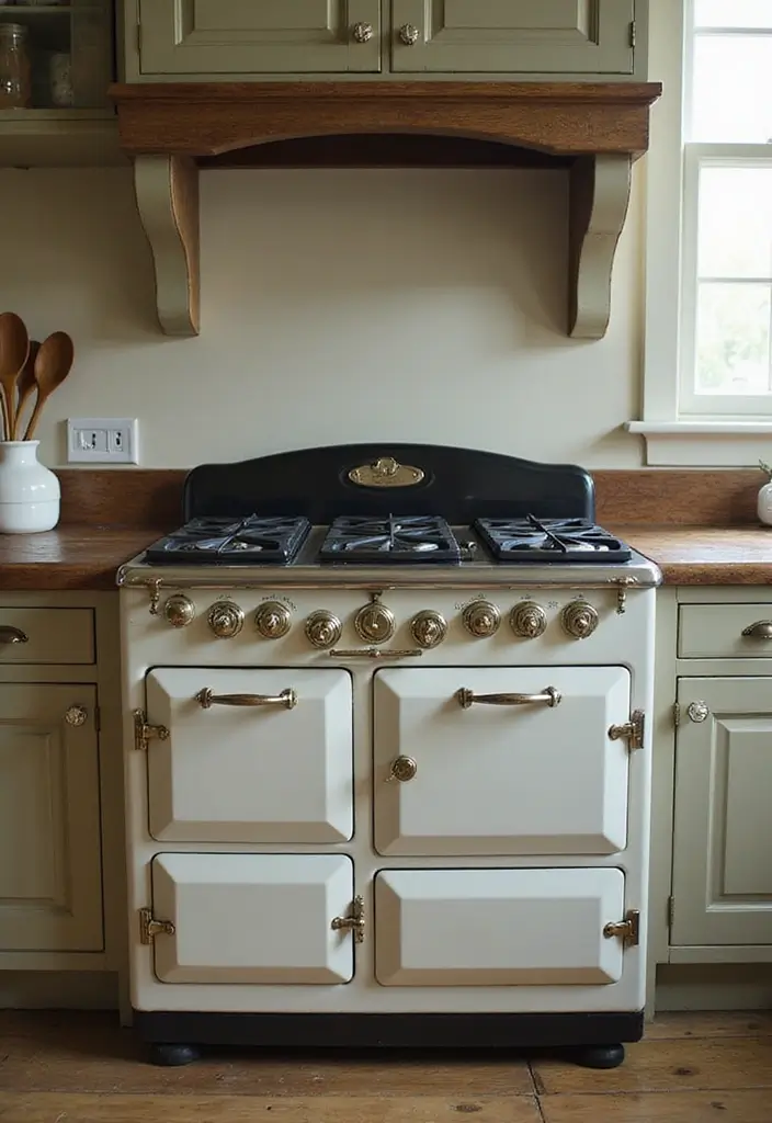 25 Vintage Stoves Ideas That Bring Retro Character Home 15 25 Vintage Stoves Ideas That Bring Retro Character Home - 15. Retro Stoves with Unique Handles