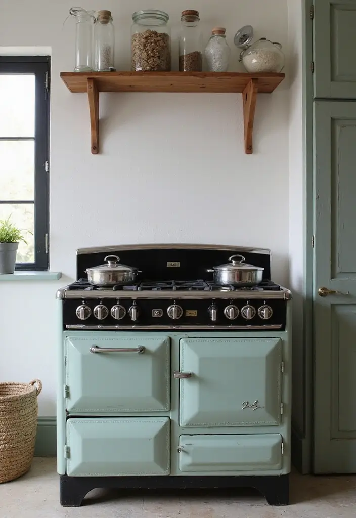 25 Vintage Stoves Ideas That Bring Retro Character Home 17 25 Vintage Stoves Ideas That Bring Retro Character Home - 17. Vintage Stoves with Glass Lids