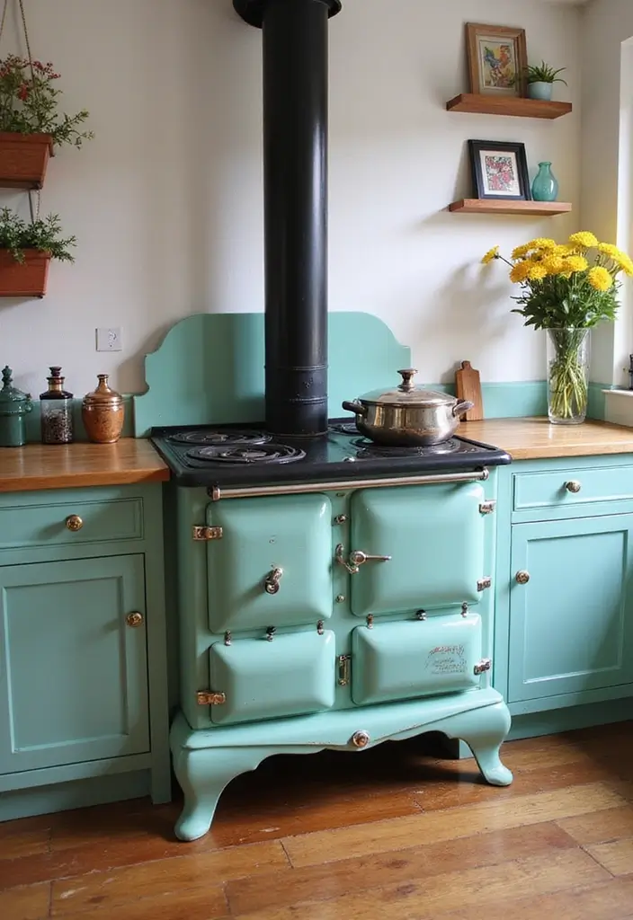 25 Vintage Stoves Ideas That Bring Retro Character Home 19 25 Vintage Stoves Ideas That Bring Retro Character Home - 19. Vintage Stoves with Unique Feet