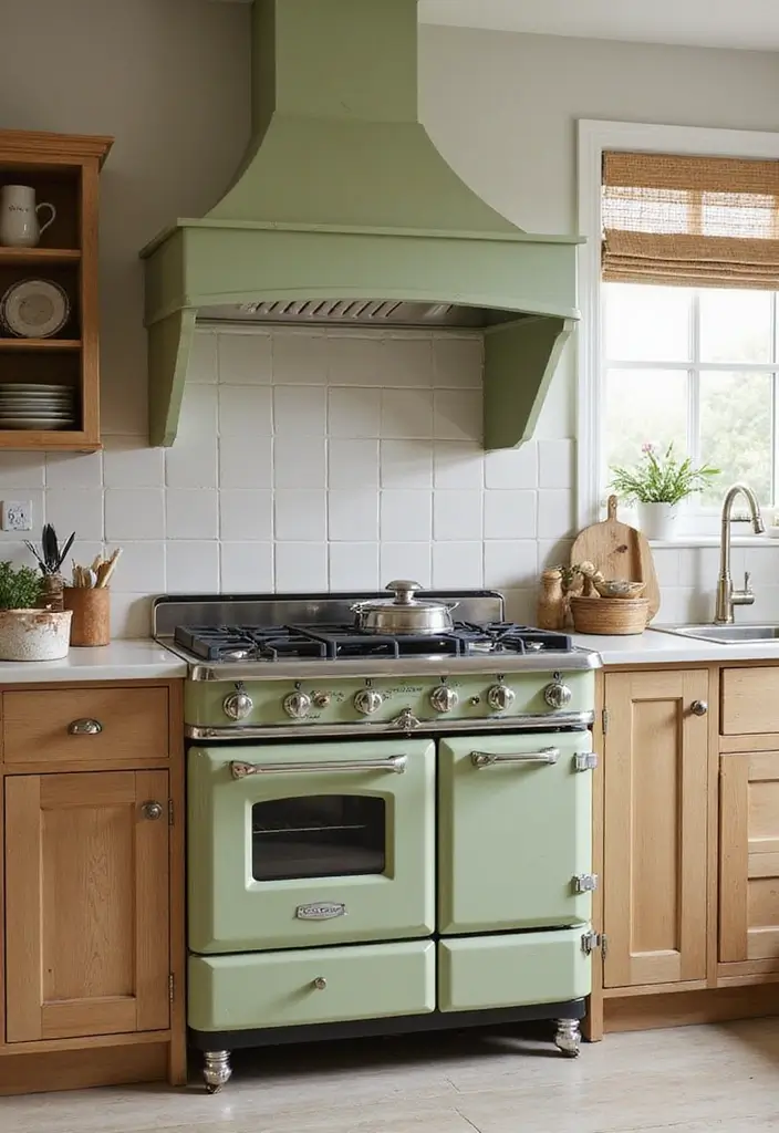 25 Vintage Stoves Ideas That Bring Retro Character Home 5 25 Vintage Stoves Ideas That Bring Retro Character Home - 5. Chic Two-tone Stoves