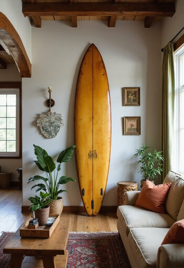 25 Vintage Tiki Decor Ideas with Tropical Retro Vibes 11 25 Vintage Tiki Decor Ideas with Tropical Retro Vibes - 11. Vintage Surfboards