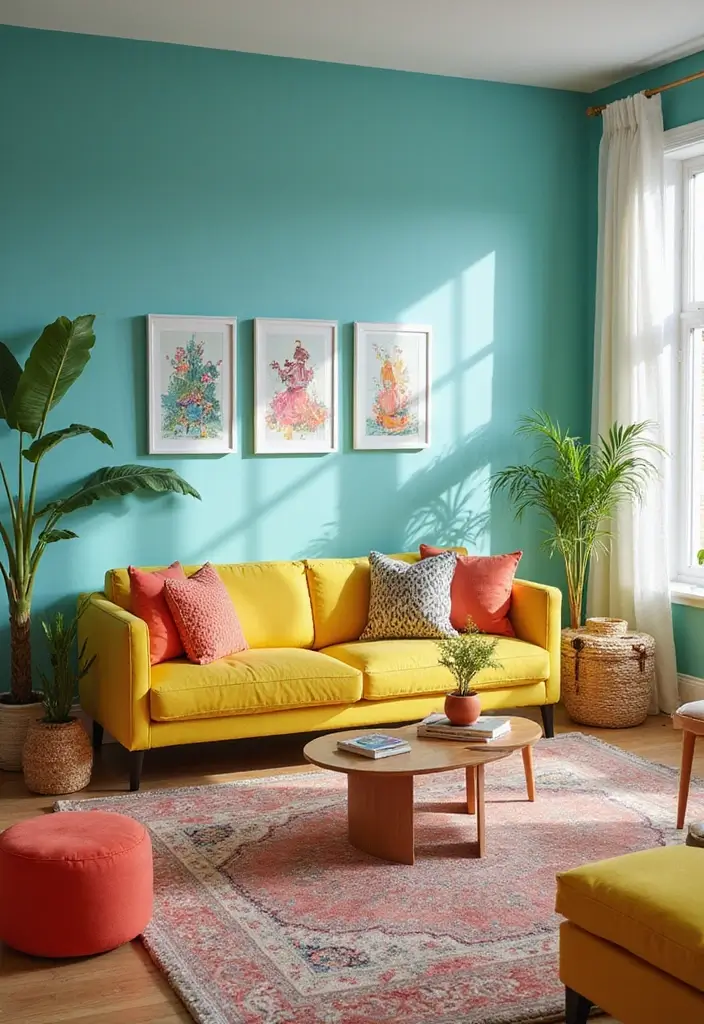 25 Vintage Tiki Decor Ideas with Tropical Retro Vibes 20 25 Vintage Tiki Decor Ideas with Tropical Retro Vibes - 20. Bold Color Palettes