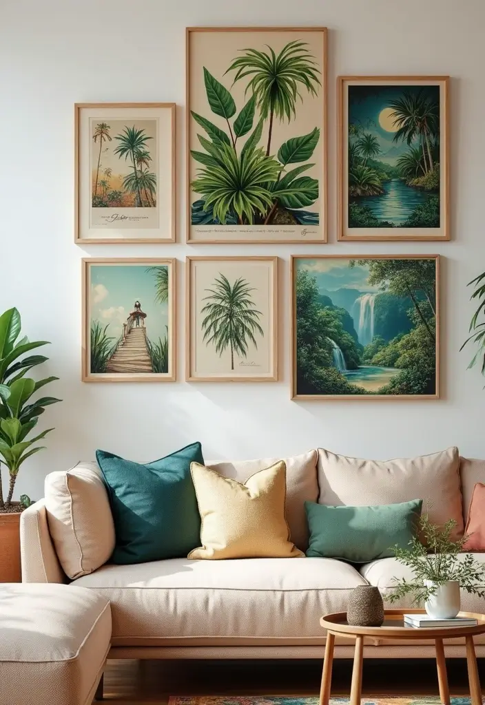 25 Vintage Tiki Decor Ideas with Tropical Retro Vibes 4 25 Vintage Tiki Decor Ideas with Tropical Retro Vibes - 4. Tropical Wall Art