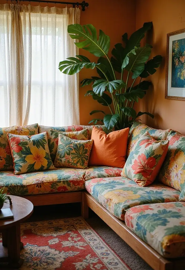 25 Vintage Tiki Decor Ideas with Tropical Retro Vibes 8 25 Vintage Tiki Decor Ideas with Tropical Retro Vibes - 8. Vintage Hawaiian Prints