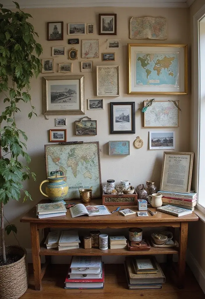 26 Cuartos Aesthetic Vintage Inspiraciones para Jóvenes 23 26 Cuartos Aesthetic Vintage Inspiraciones para Jóvenes - 23. Recuerdos de Viaje