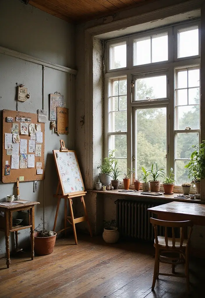 26 Cuartos Aesthetic Vintage Inspiraciones para Jóvenes 25 26 Cuartos Aesthetic Vintage Inspiraciones para Jóvenes - 25. Espacios para la Creatividad