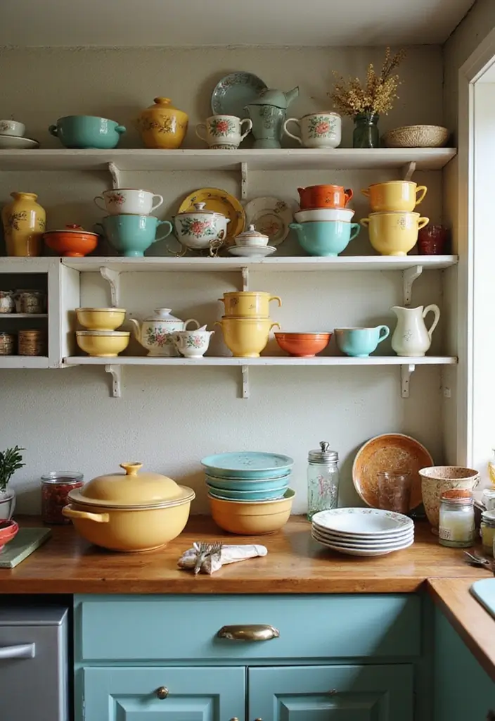 26 Eclectic Vintage Decor Ideas for a Stylish Home 11 26 Eclectic Vintage Decor Ideas for a Stylish Home - 11. Vintage Kitchenware