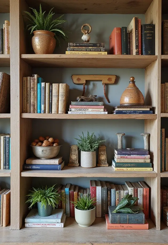 26 Eclectic Vintage Decor Ideas for a Stylish Home 12 26 Eclectic Vintage Decor Ideas for a Stylish Home - 12. Eclectic Bookshelves