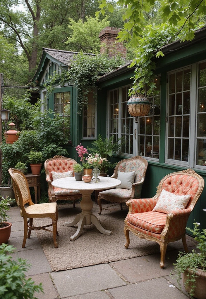 26 Eclectic Vintage Decor Ideas for a Stylish Home 14 26 Eclectic Vintage Decor Ideas for a Stylish Home - 14. Eclectic Outdoor Decor
