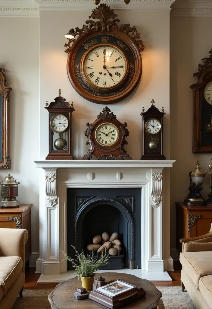26 Eclectic Vintage Decor Ideas for a Stylish Home 19 26 Eclectic Vintage Decor Ideas for a Stylish Home - 19. Antique Clocks