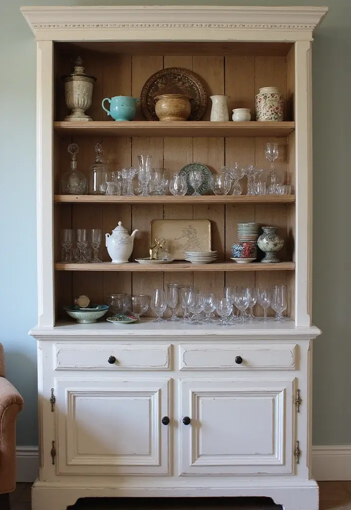 26 Eclectic Vintage Decor Ideas for a Stylish Home 20 26 Eclectic Vintage Decor Ideas for a Stylish Home - 20. Unique Cabinet Displays