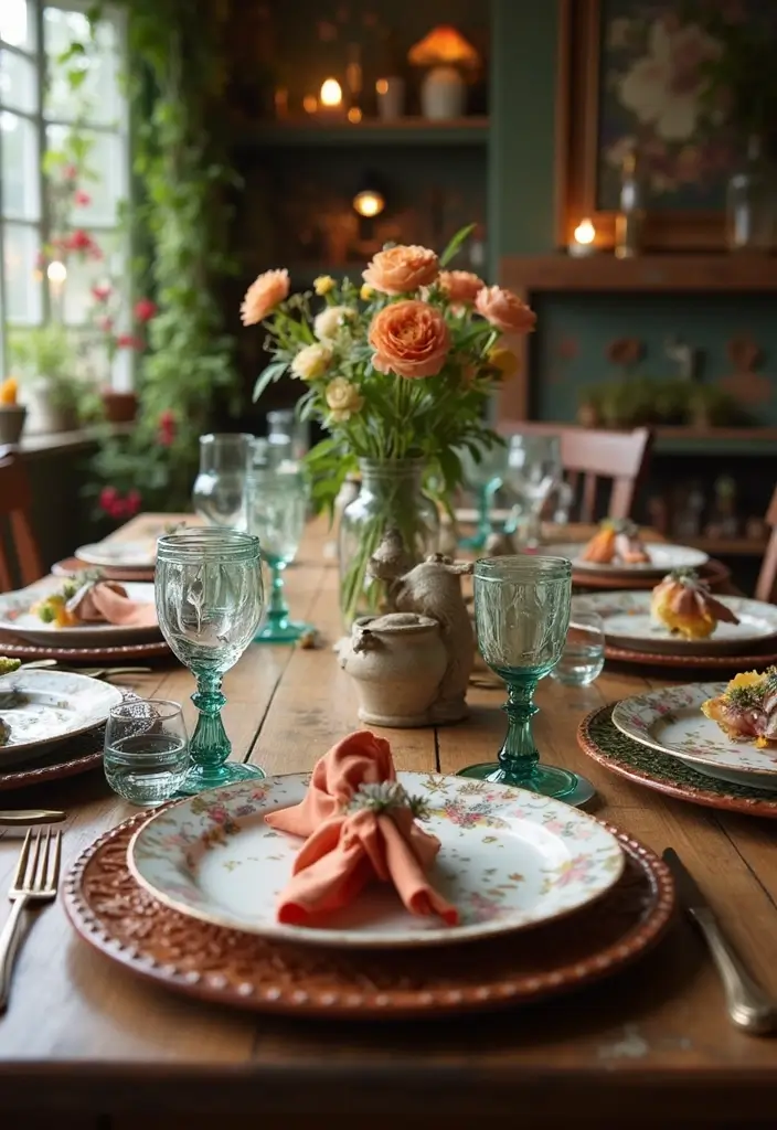 26 Eclectic Vintage Decor Ideas for a Stylish Home 21 26 Eclectic Vintage Decor Ideas for a Stylish Home - 21. Vintage Table Settings