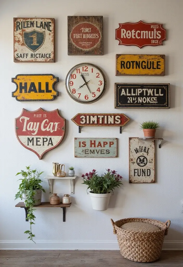 26 Eclectic Vintage Decor Ideas for a Stylish Home 22 26 Eclectic Vintage Decor Ideas for a Stylish Home - 22. Quirky Wall Décor