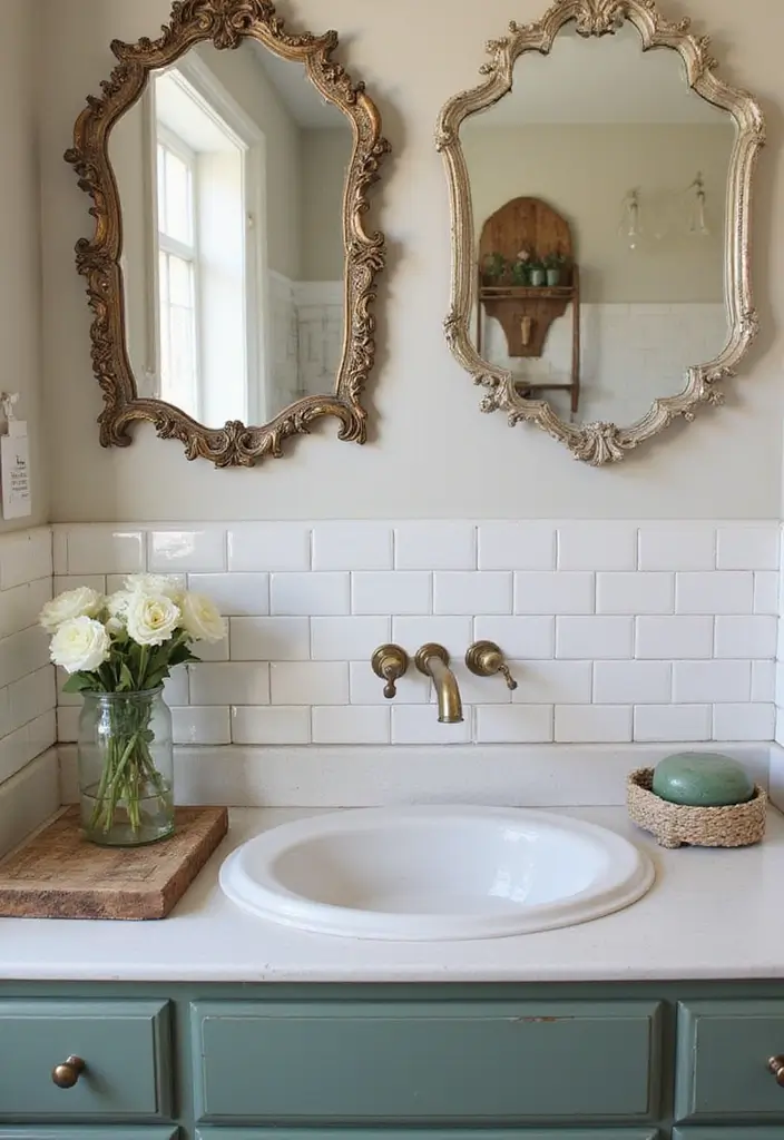 26 Eclectic Vintage Decor Ideas for a Stylish Home 23 26 Eclectic Vintage Decor Ideas for a Stylish Home - 23. Vintage Bathroom Accessories