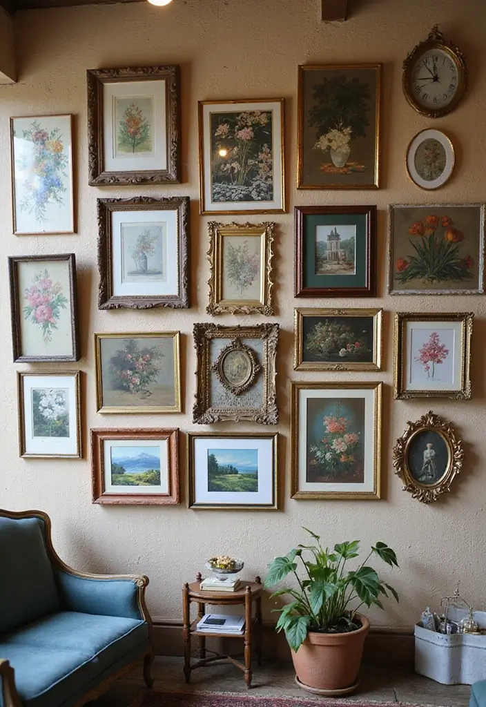 26 Eclectic Vintage Decor Ideas for a Stylish Home 3 26 Eclectic Vintage Decor Ideas for a Stylish Home - 3. Vintage Wall Art